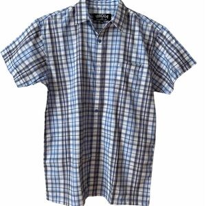 Mecca Clothing Co Boys Casual Blue Plaid Shirt 18